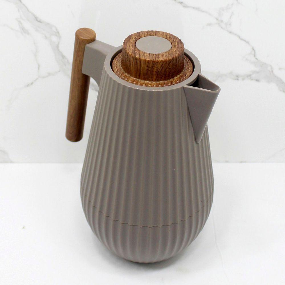 Garrafa Térmica De Mesa Morden Gray Cinza Leite Chimarrão 1l - 4