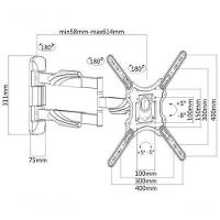 Suporte Articulado Para Tv De 26 A 55 Com Braço Longo Kma28- - 5