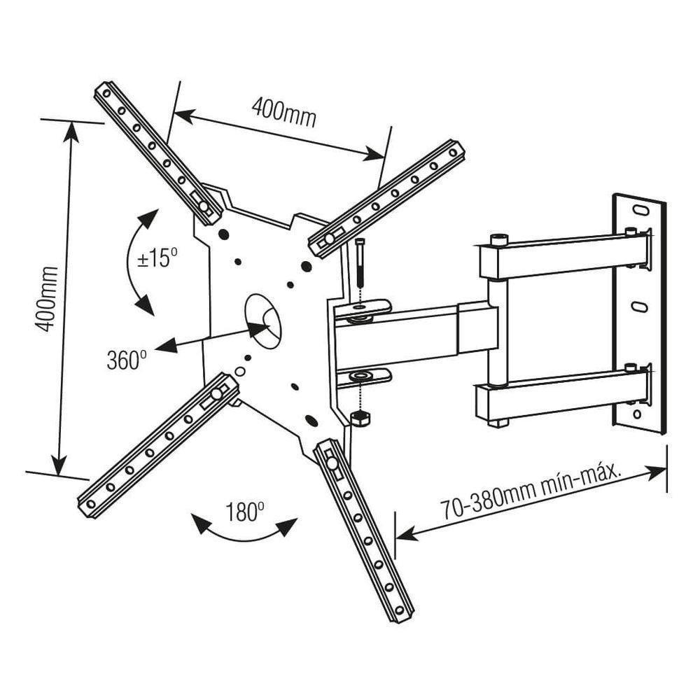 Suporte Para Tvs Articulado 10-55 Pol Sbrp1040 Brasforma - 3