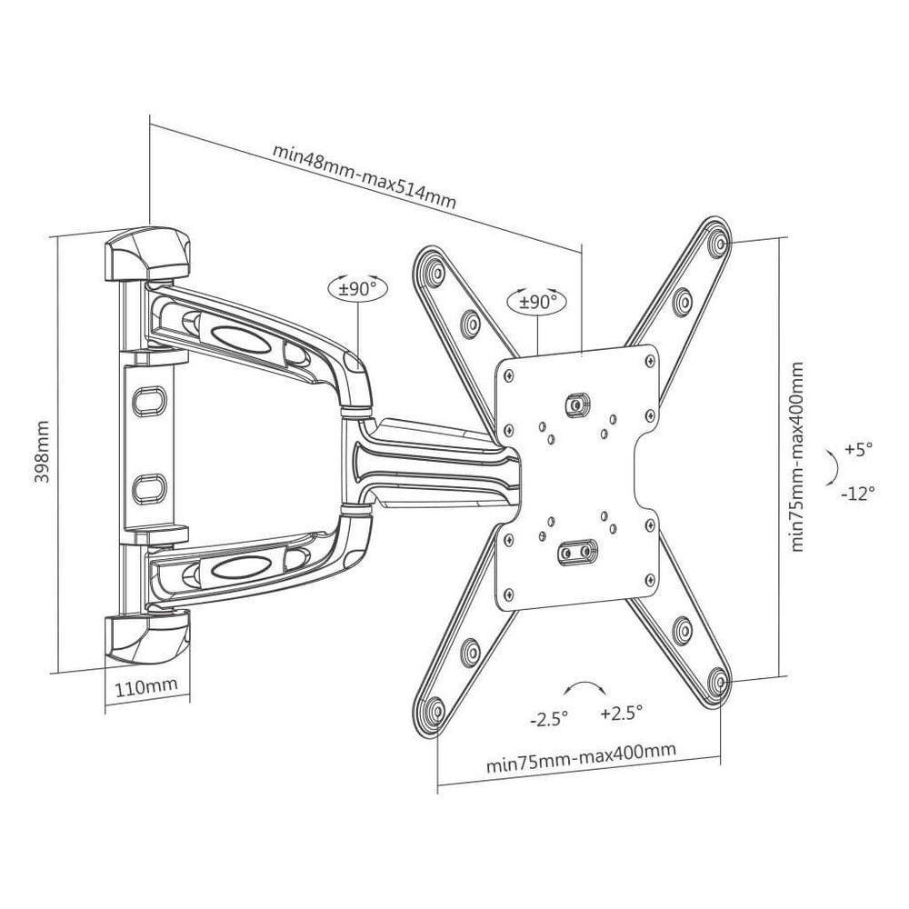 Suporte Para Tv Led, Lcd, Plasma, De 23 A 55 Articulado - 3