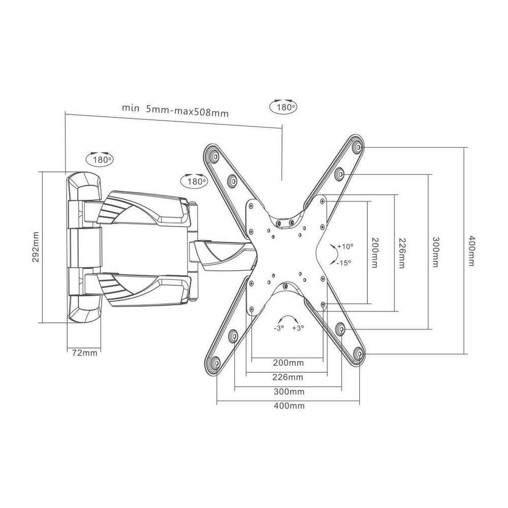 Suporte Articulado Para Tv Led, Lcd, Plasma De 23 A 55 - 3