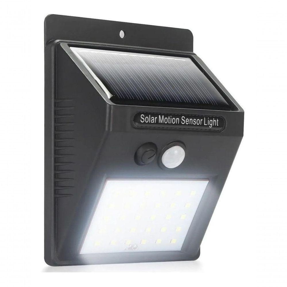 Luminária Solar Led 30 Leds - à Prova D'água - Sensor - 1