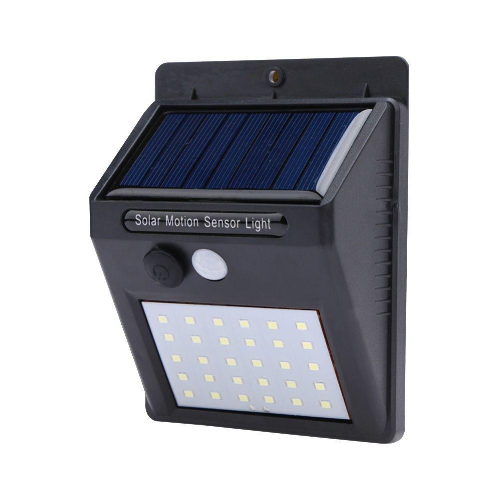Luminaria Solar Jardim Parede 30 Led Sensor Movimento Gt512 - 1