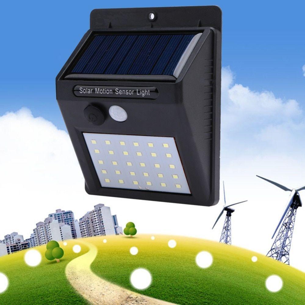 Luminaria Solar Jardim Parede 30 Led Sensor Movimento Gt512 - 2