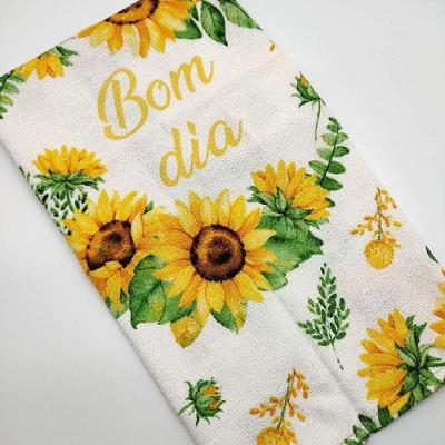 Pano De Copa Prata 45cm X 65cm Girassol 1