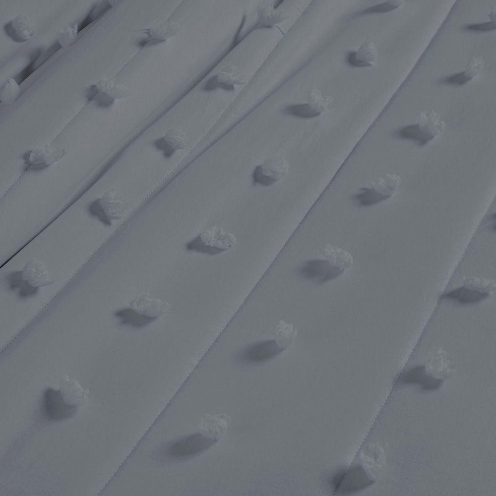 Cobre Leito Queen Poppy Micropercal 300 Fios 3 Peças Cor Cinza Escuro - 3