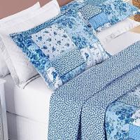 Colcha Estampada Dupla Face Bouti Queen 03 Peças - Azul Sereno - 3