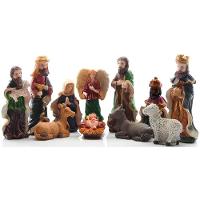 Presépio Natalino Estatueta Nascimento De Jesus Com 11 Peças - 1