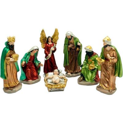 Presépio Natalino Nascimento De Jesus Estatueta 15cm 7 Peças