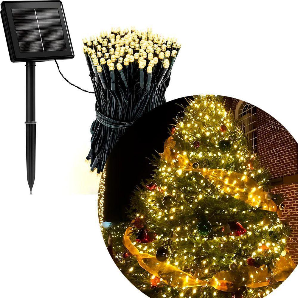 Pisca Luzes Leds Fio Solar Amarelo 500 Lâmpadas Natal De 50m - 2