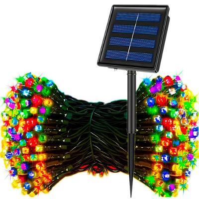 Pisca Luzes Leds Fio Solar Colorido 500 Lâmpadas Natal 50m