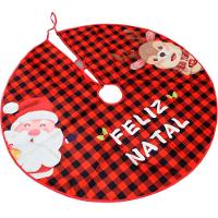 Saia De árvore Natal Temática Papai Noel Rena Natalino 90cm - 3