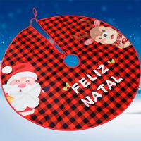 Saia De árvore Natal Temática Papai Noel Rena Natalino 90cm - 4