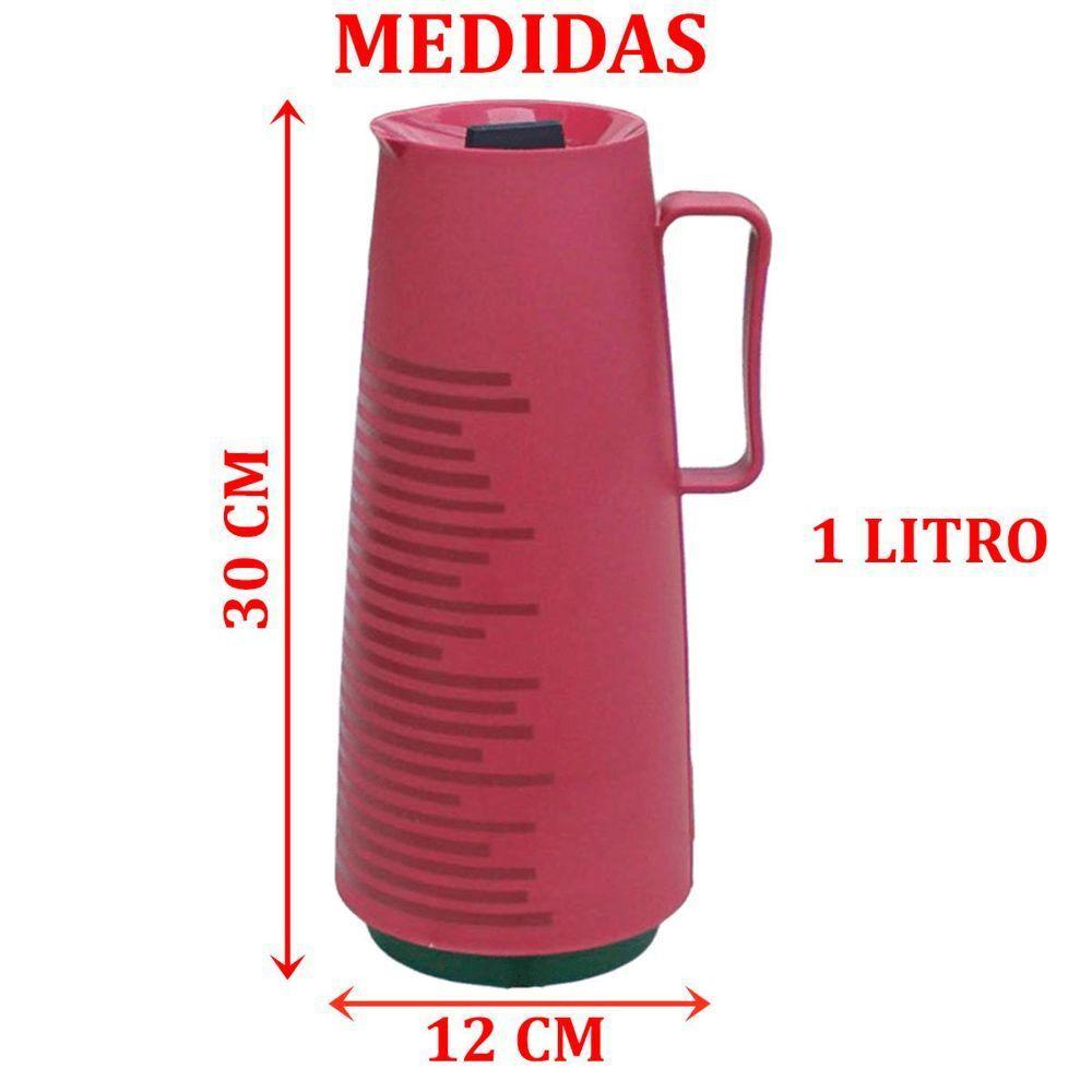 Garrafa Térmica Mesa Vermelho Noel Natal Chá Café Leite 1l - 2