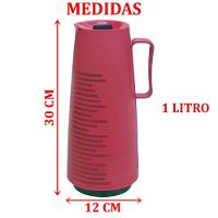 Garrafa Térmica Mesa Vermelho Noel Natal Chá Café Leite 1l - 2