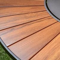 Jogo de Mesa Jantar 1,50m Madeira Giratória e 6 Poltronas Tokyo Corda Náutica Nossa Kasa Preto - 9