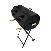 Churrasqueira A Bafo Grill Extra Grande Premium A Carvão Com Suporte Preto - 7