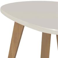 Mesa De Centro Orgânica Com Bordas Boleadas Off White carvalho - 5