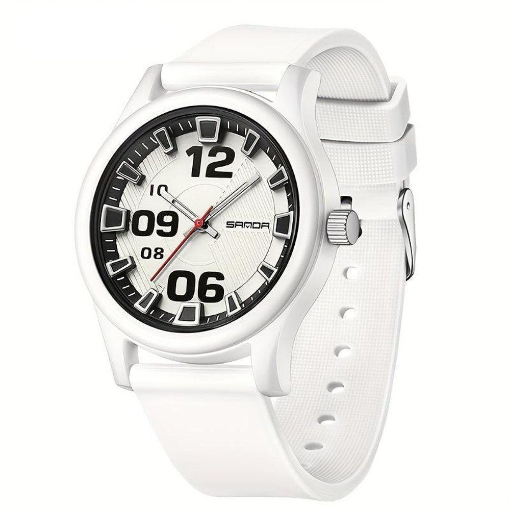 Relógio Feminino De Quartzo - à Prova D'água, Leve Com Pulseira De Silicone Branco - 1