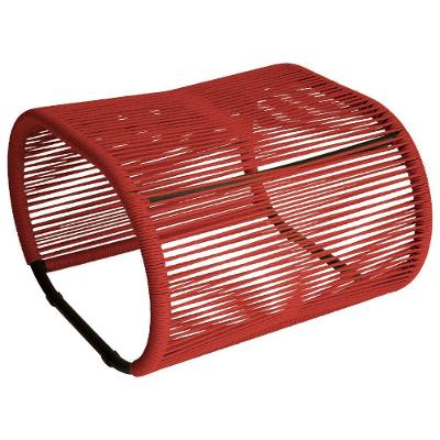 Puff Para área Externa Portugal Em Alumínio E Cordão Vermelho