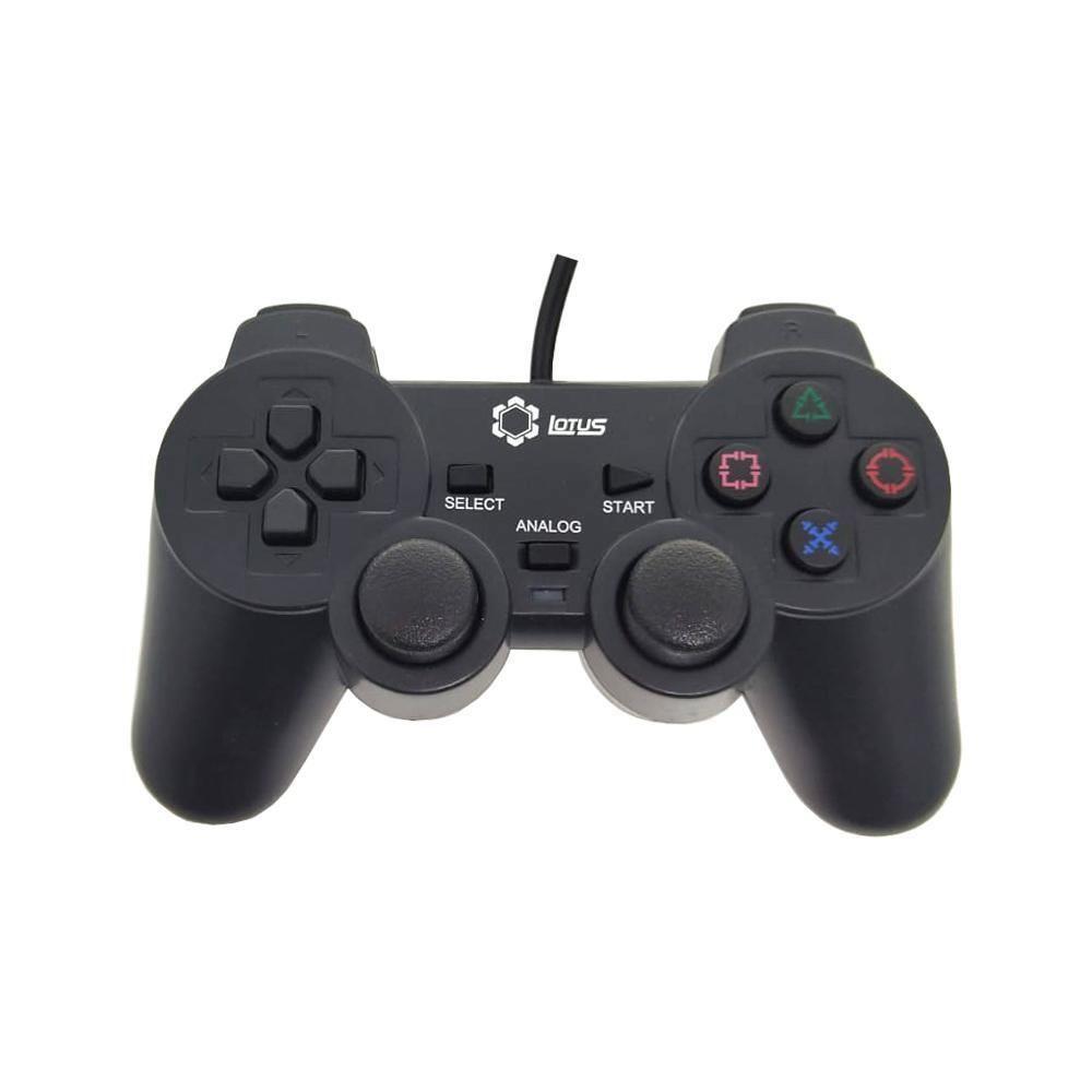 Controle Dualshock2 Com Fio Pra PS2 Preto Lotus Lt-ct007 - 1