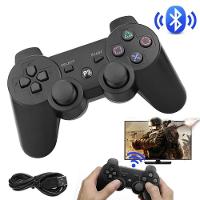 Kit 2 Controles PS3 Playstation Sem Fio + Cabo Carregador - 3