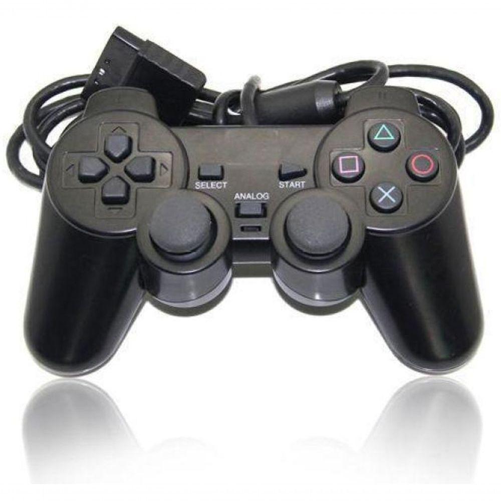 Controle Playstation 2 Dualshock 2 PS2 Slim Joystick Preto - 2