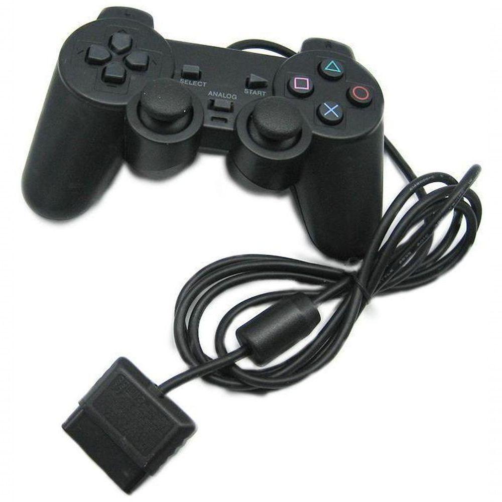 Controle Playstation 2 Dualshock 2 PS2 Slim Joystick Preto - 8