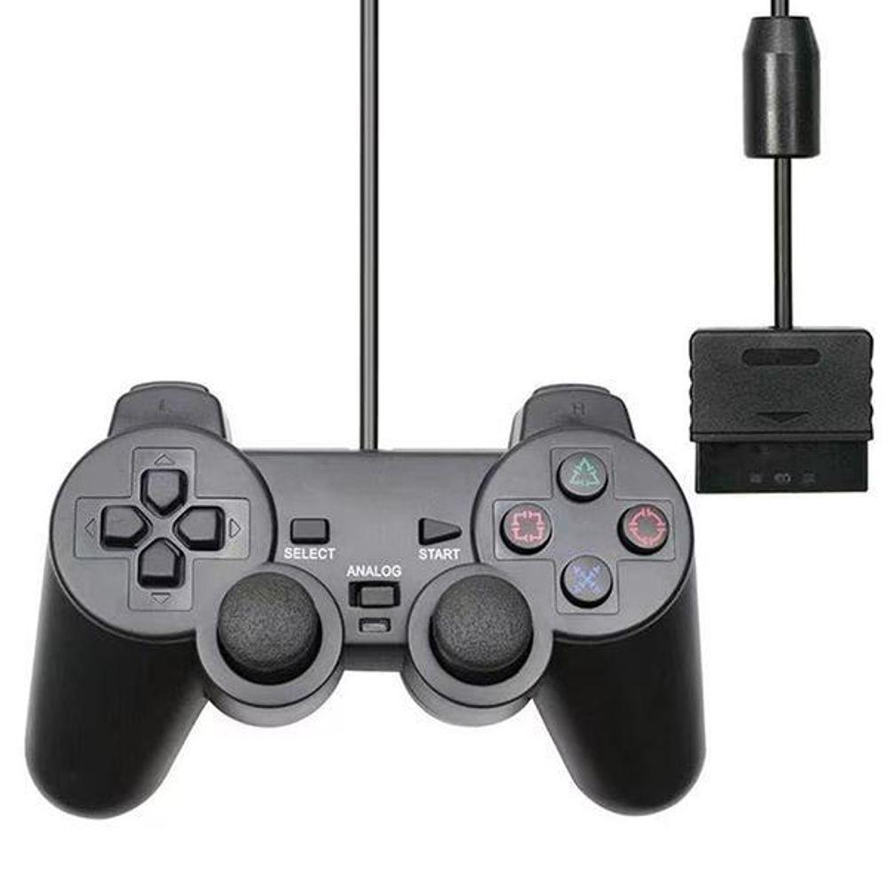 Controle De Vídeo Game PS2 Dualshock Joystick Com Fio - 2
