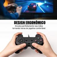 Controle De Vídeo Game PS2 Dualshock Joystick Com Fio - 5