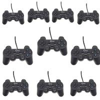 Kit 10 Controle Joystick C Fio Lotus Dualshock 2 Pc Lt-ct008 - 1