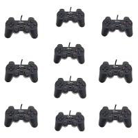 Kit 10 Controle Dualshock 2 Com Fio PS2 Preto Lotus Ct007 - 1