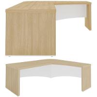 Mesa Tamburato Diretor Em L Escritório Home Office Carvalho branco - 10