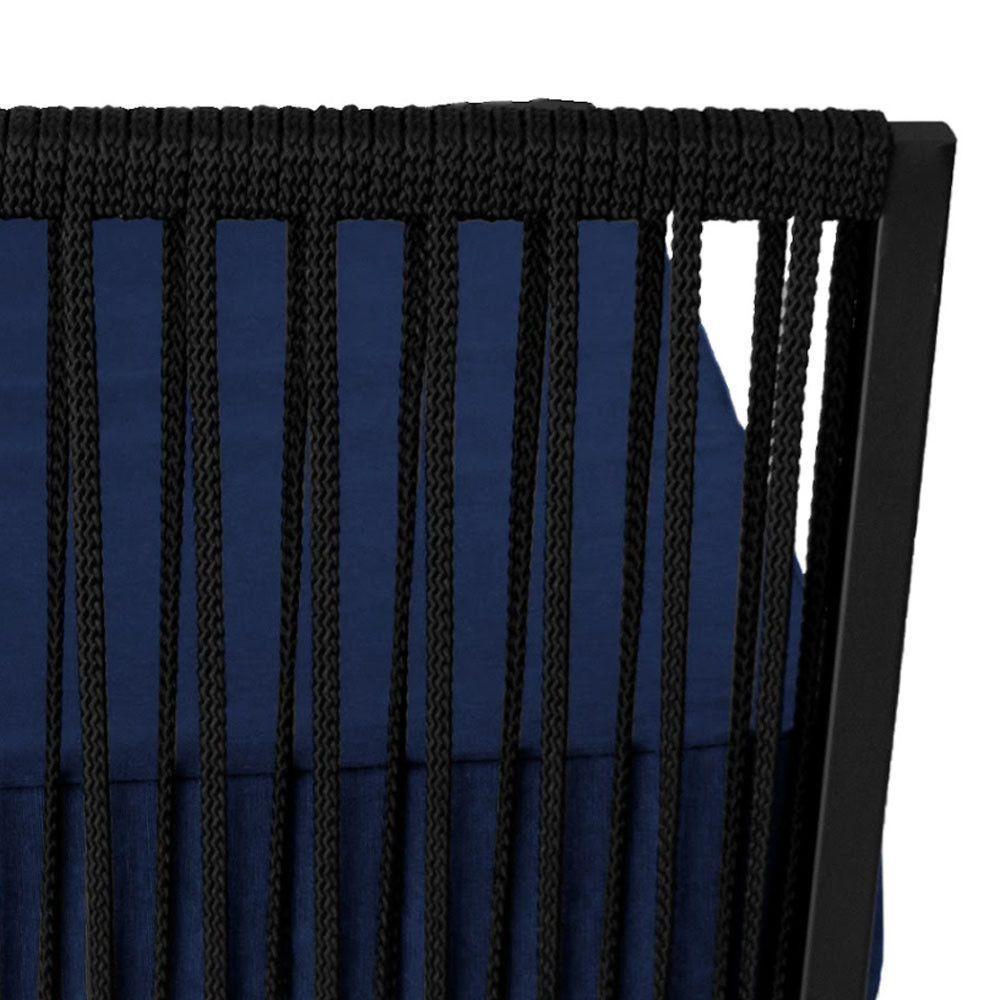 Conjunto Para área Externa De Corda Náutica Preto-azul - 3