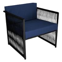 Conjunto Para área Externa De Corda Náutica Preto-azul - 8