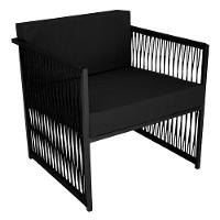 Conjunto Para área Externa De Corda Náutica Preto-preto - 6