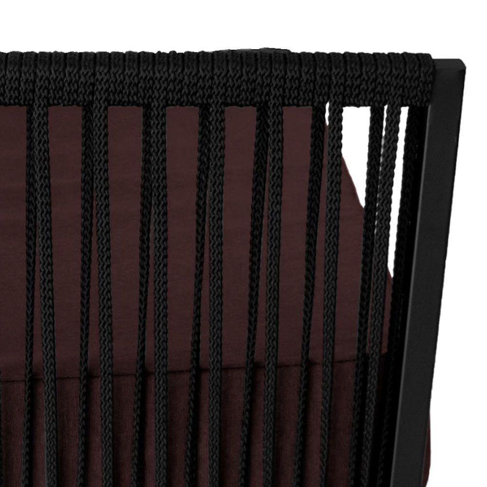 Conjunto Para área Externa De Corda Náutica Preto-marrom - 4