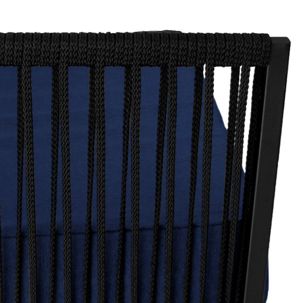 Conjunto Para área Externa De Corda Náutica Preto-azul - 2