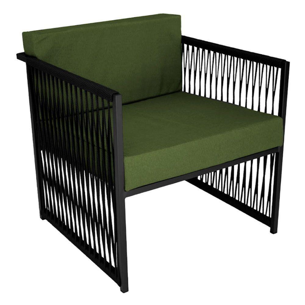 Conjunto Para área Externa De Corda Náutica Preto-verde - 3