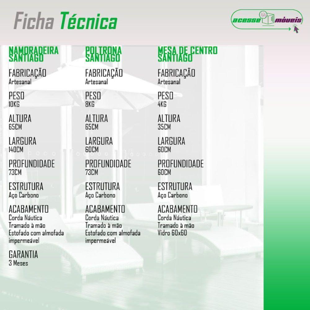 Conjunto Para área Externa De Corda Náutica Preto-verde - 6