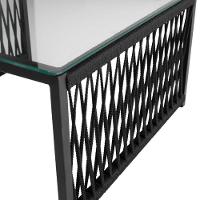 Conjunto Para área Externa De Corda Náutica Preto-marrom - 2