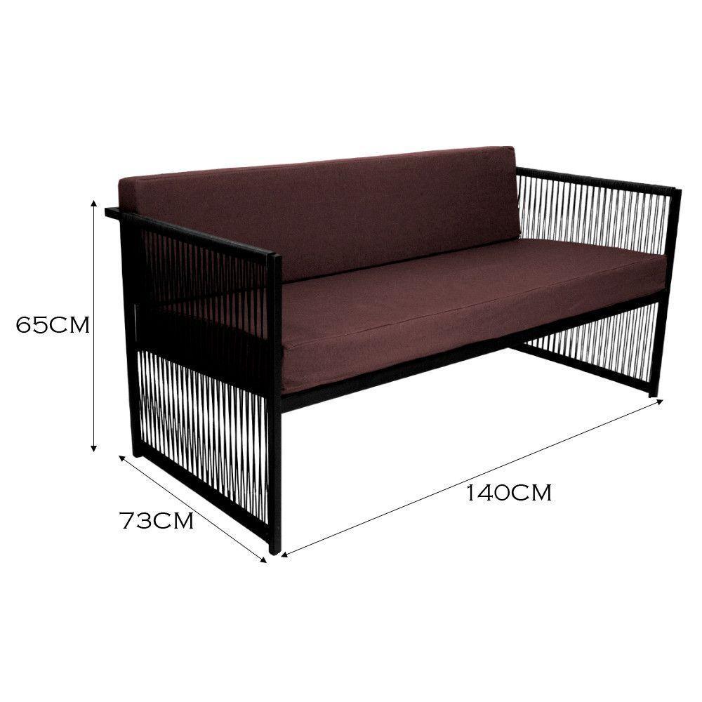 Conjunto Para área Externa De Fibra Sintética Marrom - 6