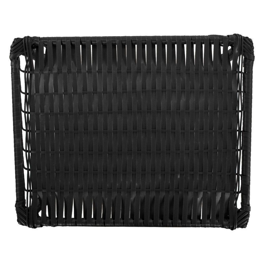 Conjunto Mesa De Centro 4 Cadeiras Vitória área Externa Preto - 6