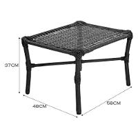 Conjunto Mesa De Centro 4 Cadeiras Vitória área Externa Preto - 10