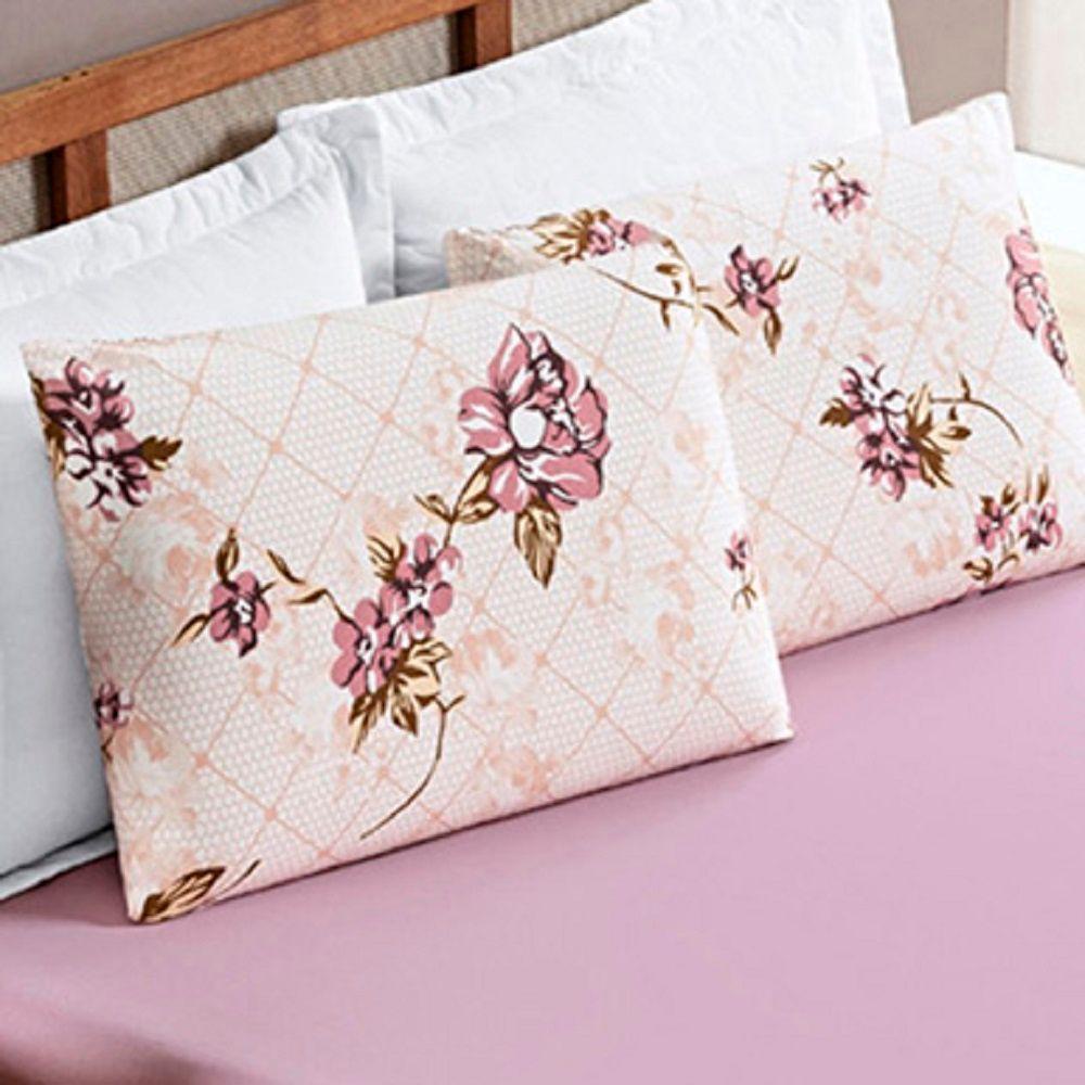 Jogo Lençol Casal Malha Milly 4 Pçs Rosé - 7