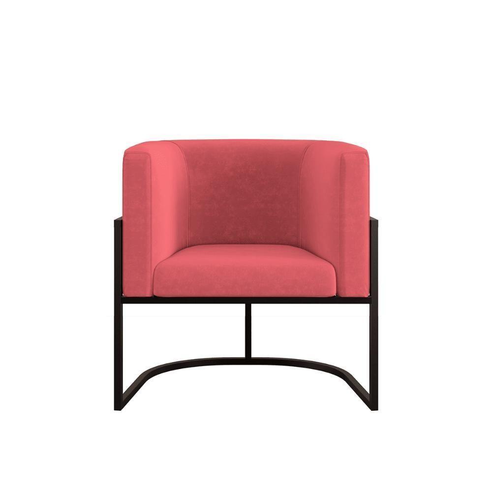 Kit 02 Cadeiras Poltrona Lua Para Sala Quarto Balaqui Decor Rosa - 3