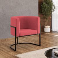 Kit 02 Cadeiras Poltrona Lua Para Sala Quarto Balaqui Decor Rosa - 6