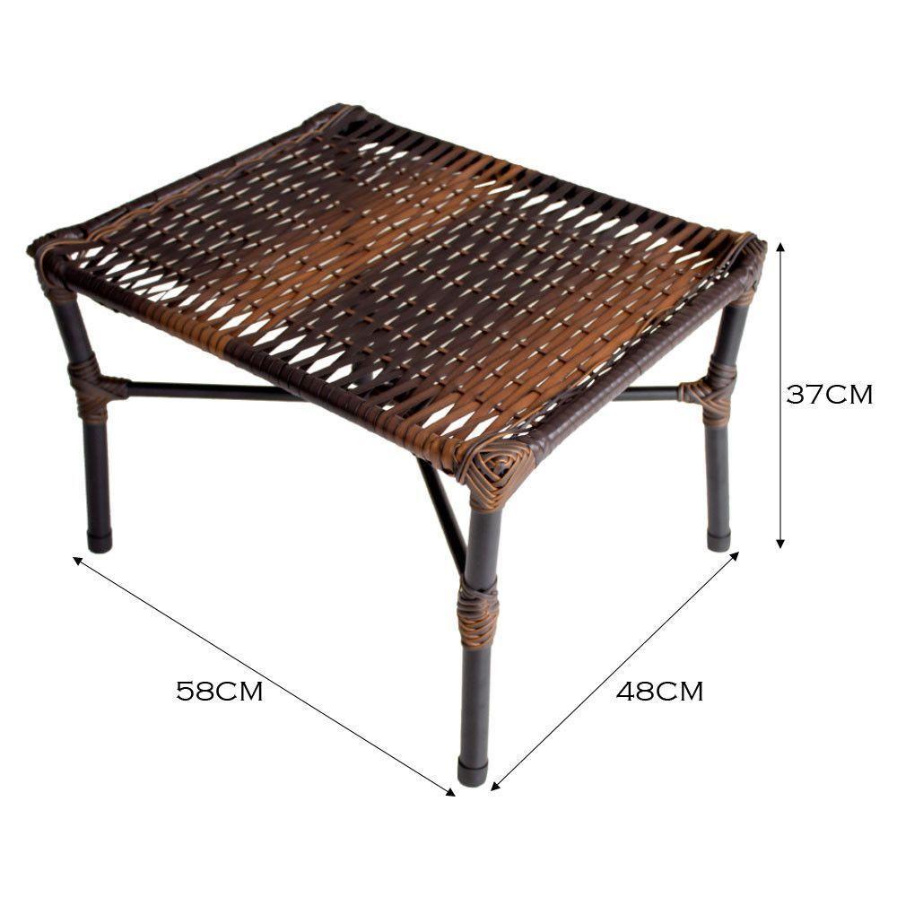 Conjunto De Mesa De Centro E 2 Cadeiras ônix área Externa Pedra Ferro - 2