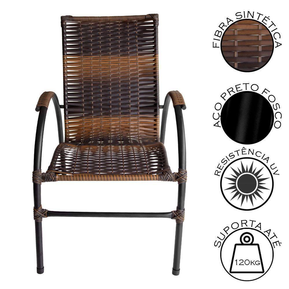 Conjunto De Mesa De Centro E 2 Cadeiras ônix área Externa Pedra Ferro - 4