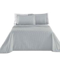 Kit Cobre Leito Colcha Sorento Queen 3 Peças Piquet 100% Algodão Premium - Cinza